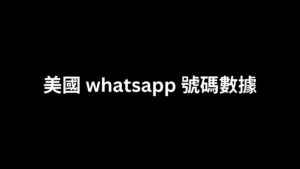 美國 whatsapp 號碼數據 